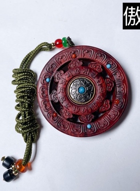 印度小叶紫檀时来运转民族风吊坠