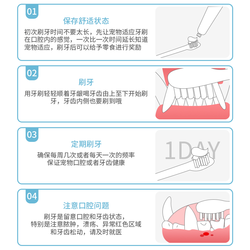 狗狗牙刷牙膏泰迪猫咪金毛去口腔异味狗宠物清洁用品【套装】 - 图2