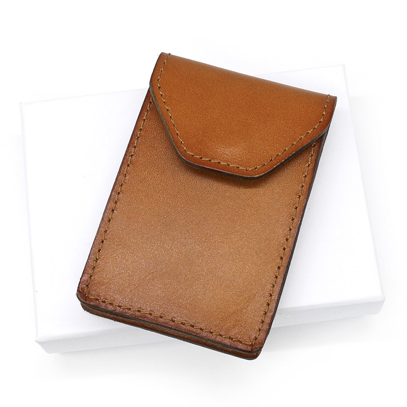 真皮植鞣头层牛皮卡包男竖款零钱包 september27designs卡包