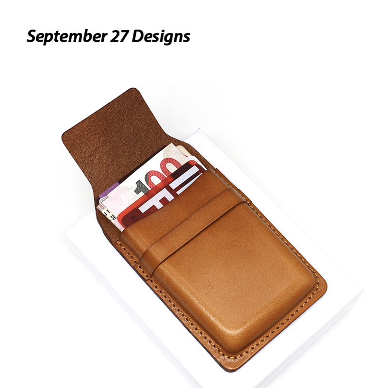植鞣头层牛皮迷你小卡包男包便携包 september27designs卡包