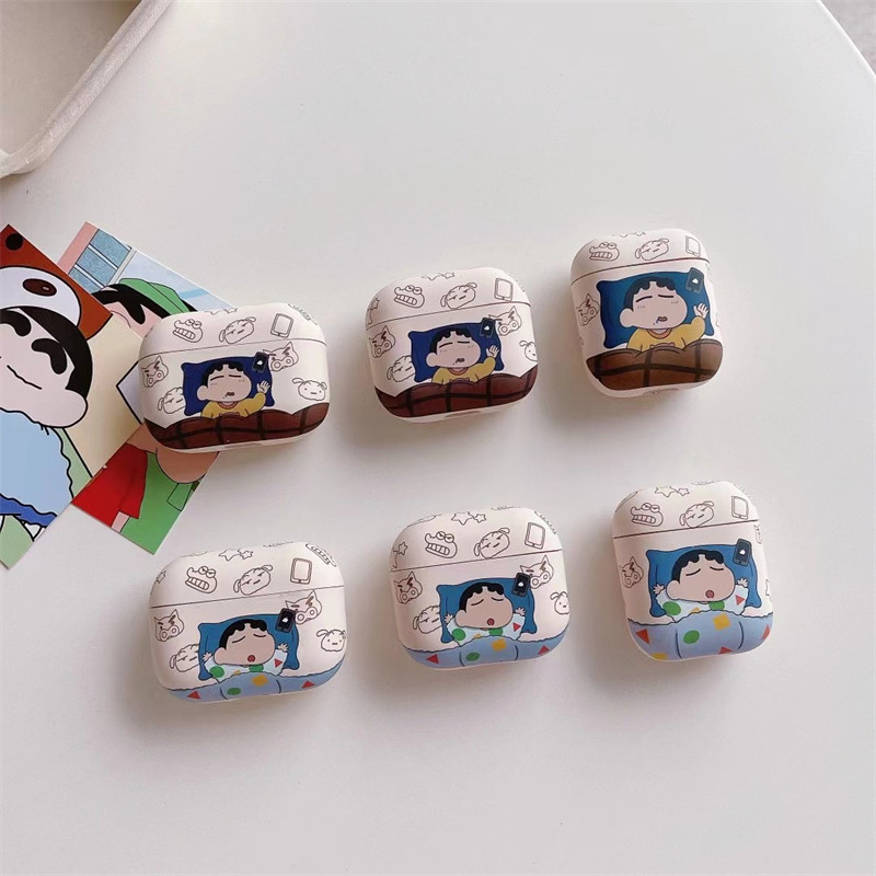 日韩卡通蜡笔小新AirPodspro3蓝牙耳机壳适用苹果1/2代耳机保护套趣味情侣AirPods3代硅胶壳pro2磨砂软套4代5,淘宝优惠券,粉丝福利购,淘宝优惠卷