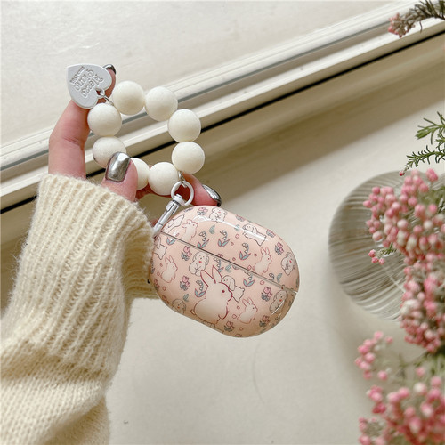 日韩卡通兔子适用华为5代5i蓝牙耳机壳freebuds4e防摔壳free clip护套freebudspro3耳机包se2女4代软壳pro4 - 图0