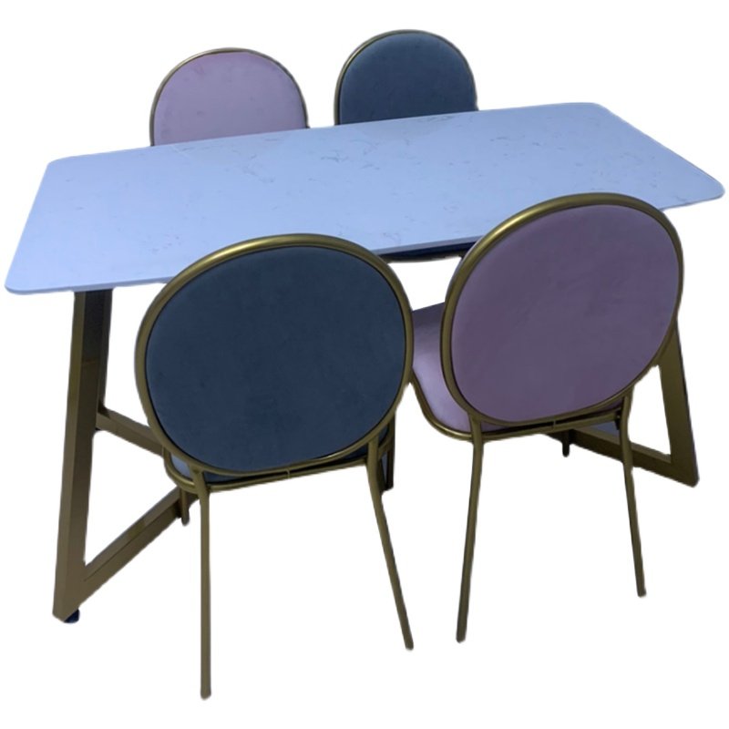 北欧大理石餐桌轻奢简约饭桌现代家用小户型46人长方形餐桌椅组合,淘宝优惠券,粉丝福利购,淘宝优惠卷