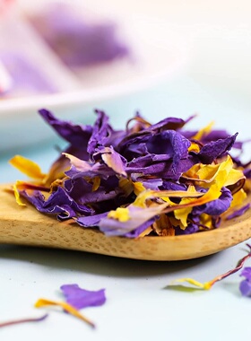 茶包蓝莲花花瓣花碎蓝睡莲