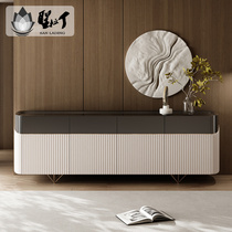 Willpower light and luxurious rock board Xuan Kanto cabinet modern minimalist High-end Dining Side Cabinet Villa living room leaning against wall storage Shoe cabinet solid wood