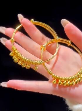 八宝铃铛流苏手镯女仿真黄金手饰