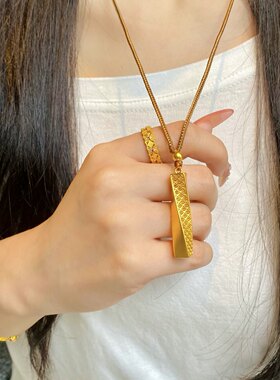 编绳毛衣链女复古情侣同款项链