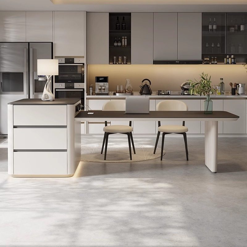 极简岛台餐桌一体家用伸缩高级岩板中岛台厨房简约新款餐岛台餐椅,淘宝优惠券,粉丝福利购,淘宝优惠卷