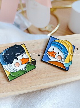 Q版金属著名油画胸针徽章