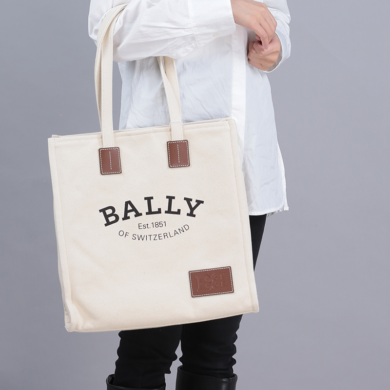 Bally巴利帆布手提单肩包大容量购物袋电脑托特女包 CRYSTALIA ST - 图2