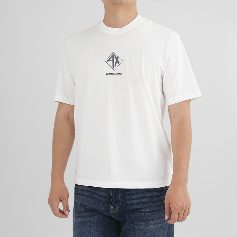 AX 阿玛尼男士可持续系列棉质宽松版圆领短袖T恤XM000276 AF12308 - 图0