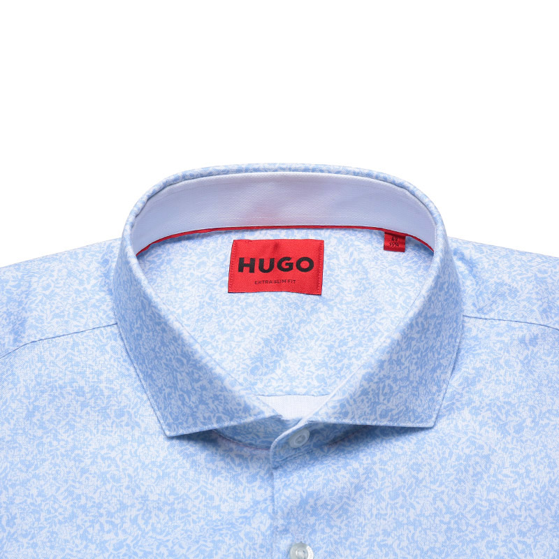 雨果博斯HUGO BOSS 男士棉质超修身版长袖休闲男装衬衫 50478284