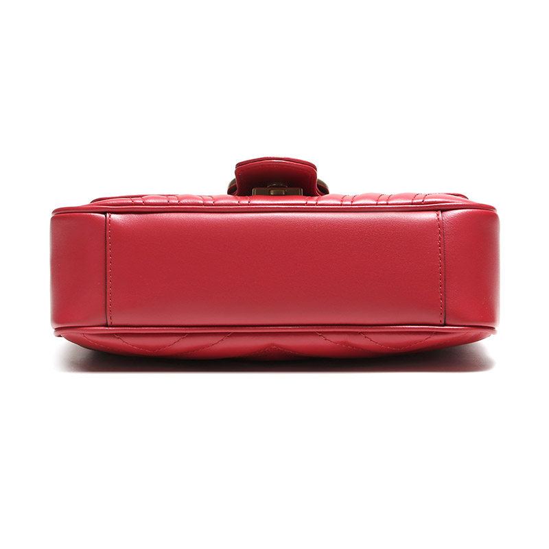 gucci gg marmont女士牛皮单肩包 珍品网女士包袋