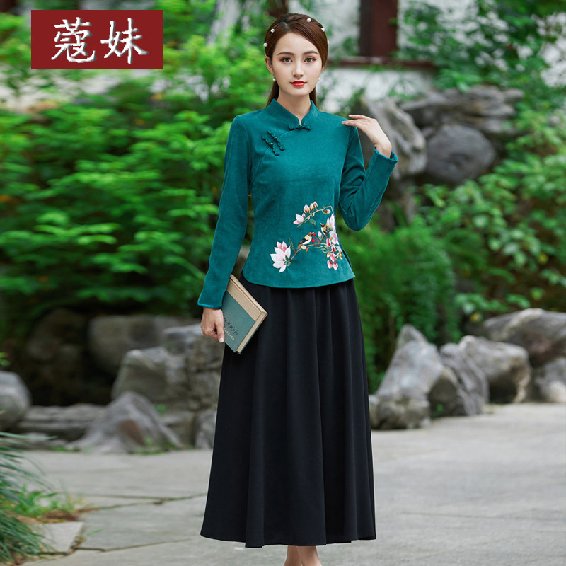 唐装民国风丝绒改良上衣秋冬旗袍 蔻妹上衣
