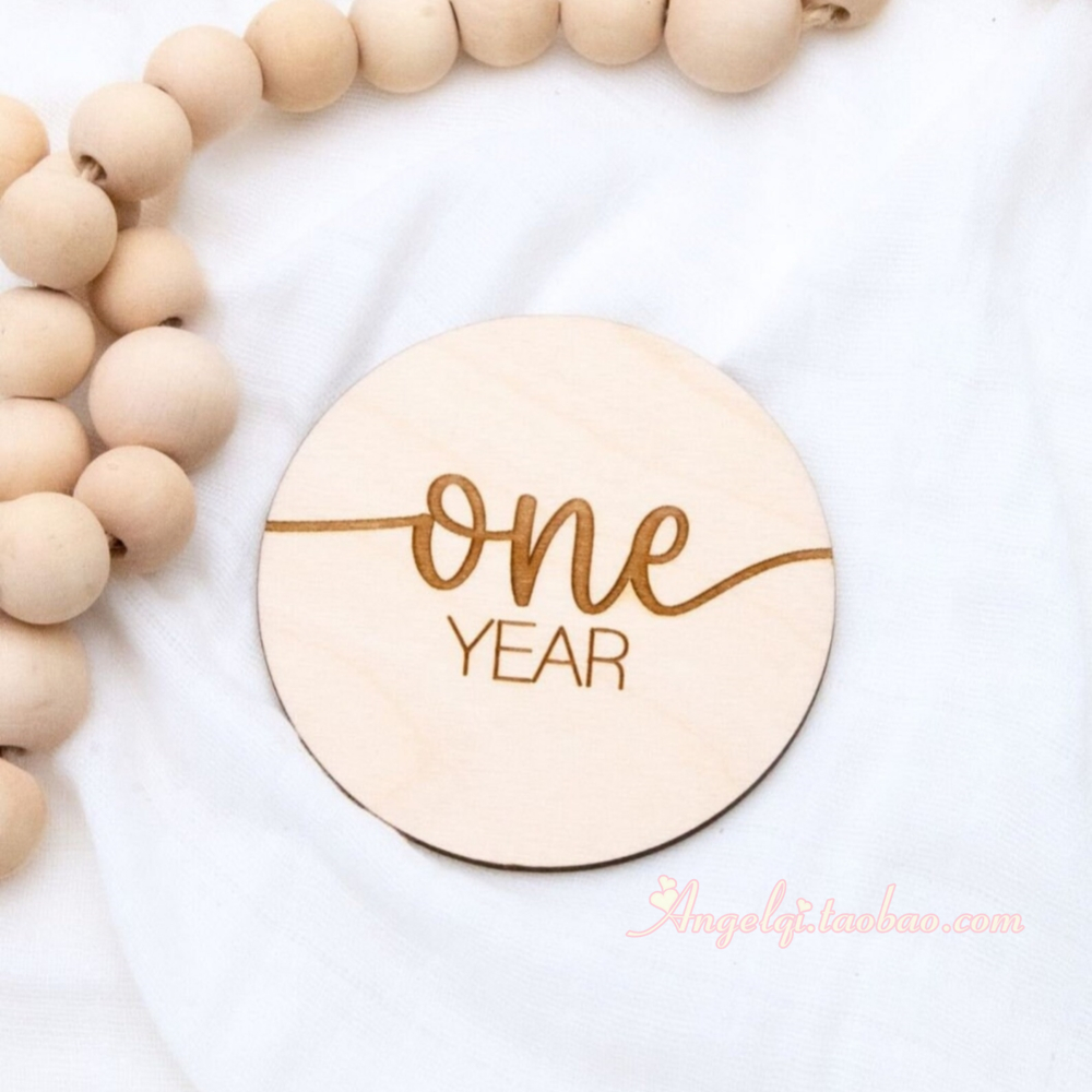 Baby Monthly Milestone Discs婴儿纪念牌儿童里程碑拍照月份木片 - 图2