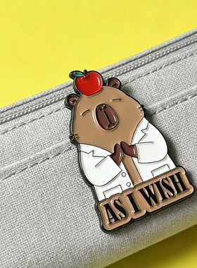 As I wish卡皮巴拉卡通医生胸针白大褂配饰护士服装饰医学生礼物