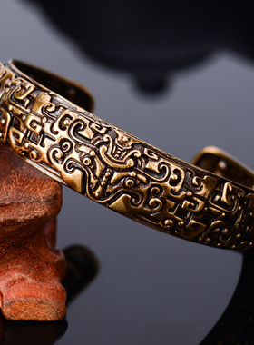 道家饰品天眼铜手镯中国风手环