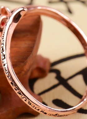 小狐狸手镯女彩金精致开口手链