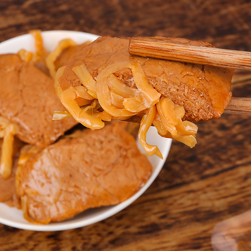 忆亩香烤肉笋丝夹心五香手撕豆干 忆亩香豆腐干