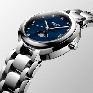 赵丽颖同款 Longines浪琴官方旗舰心月系列女士石英表彩盘蓝色