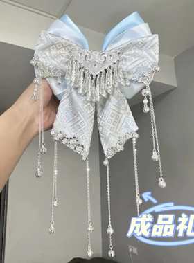广西非遗壮锦蝴蝶结发夹新中式