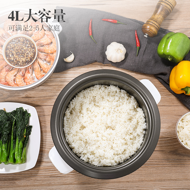 荣事达电饭煲家用老式老人普通电饭锅带蒸笼煲汤煮饭一体2人3L4.