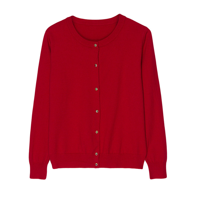 春秋装新款薄款针织开衫短款配毛衣 宝缇芙毛针织衫