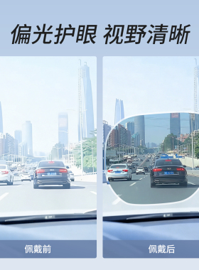 偏光镜片开车专用防刺眼墨镜夹片