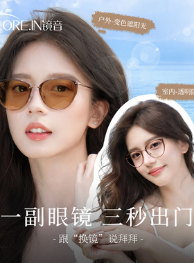 自动感光变色近视猫眼可配度数