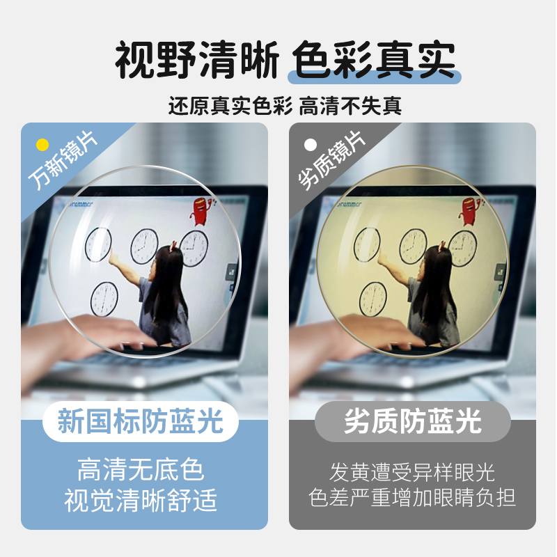儿童防蓝光眼镜护眼小孩男童潮时尚近视专业配镜平光学生眼镜框架 - 图2