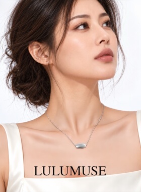 S925纯银豆豆项链女轻奢极简小众设计高级感光面幸运相思豆锁骨链