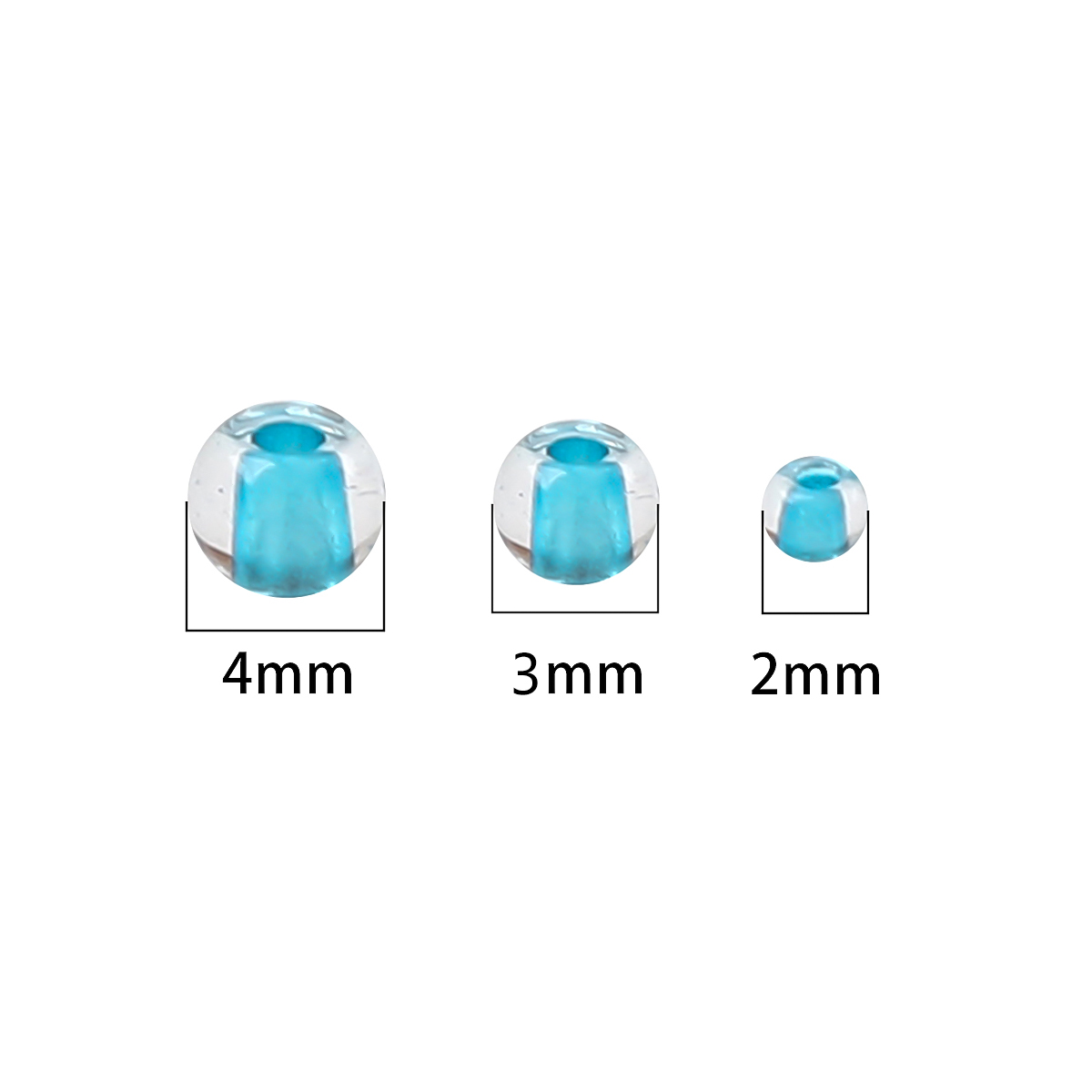 2/3/4mm超优质国产玻璃染芯米珠DIY手工串珠散珠制作手链饰品配件-图2