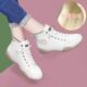 Sports high-top white shoes genuine leather sneakers mom's shoes