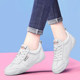 Women's Shoes 2025 Autumn and Winter Plus Velvet Mom Soft Sole White Shoes