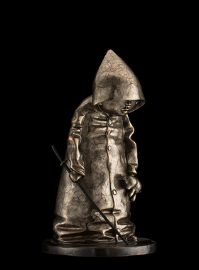 作者武士纯铜雕收藏品艺术风摆件