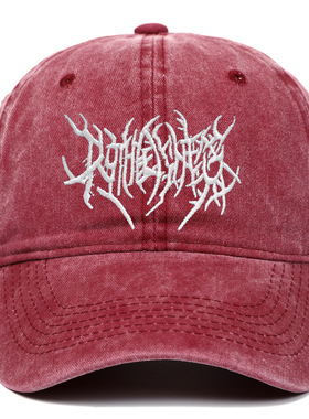 荆棘刺绣复古水洗 Gothic Street Punk 朋克嘻哈棒球帽爸爸帽子