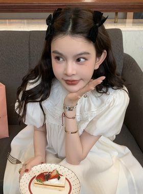 周美美同款黑色丝绒蝴蝶结发夹