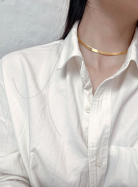 S925纯银蛇骨链女短款项链