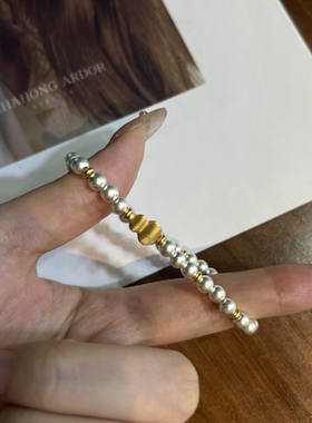 足银999纯银手链女古法金色葫芦