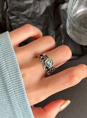 高级感女银时尚冷酷风开口可调