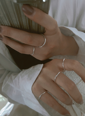 S925纯银日韩简约关节戒戒指女