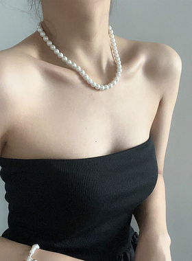 纯银女气质百搭珍珠项链