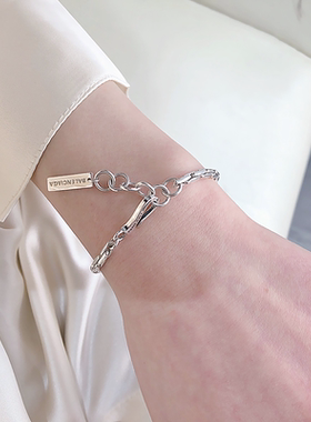 轻奢s925纯银手链女潮ins潮链条