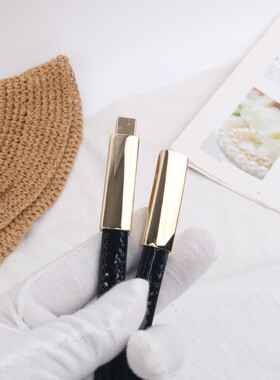 女士金属扣漆皮金属可调节腰带