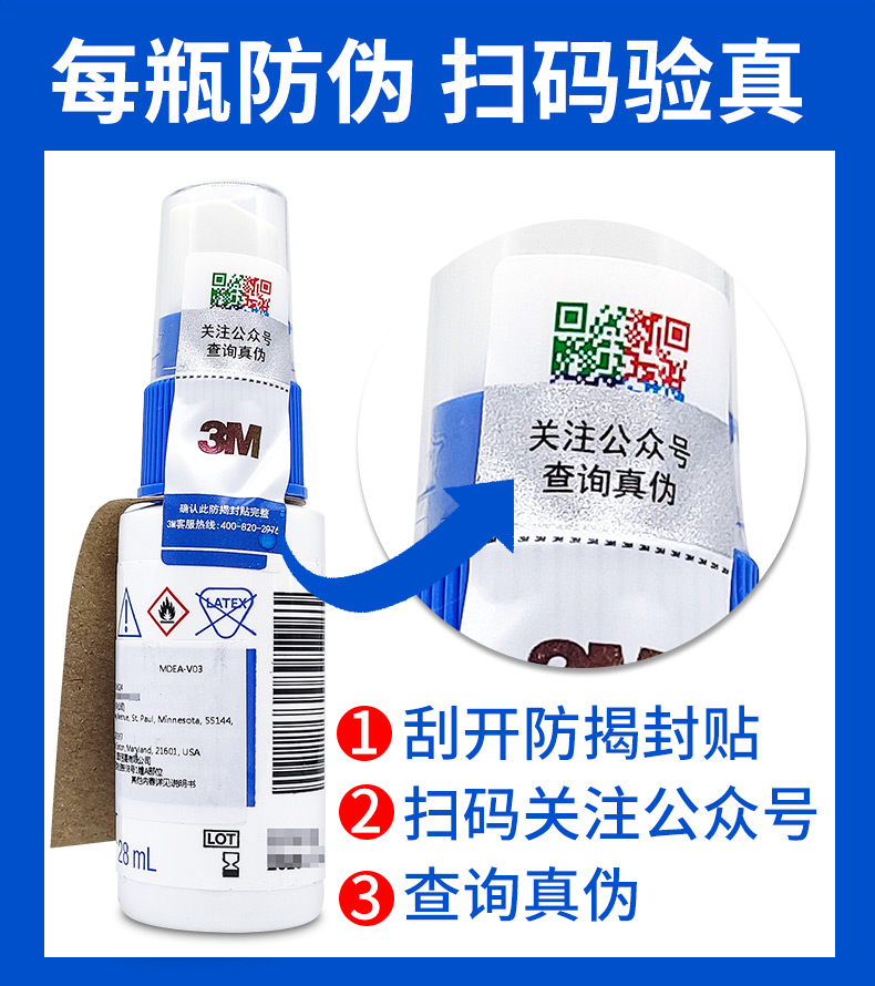 2瓶159】3M液体敷料喷雾3346E医用护理喷剂伤口配造口皮肤保护膜-图0