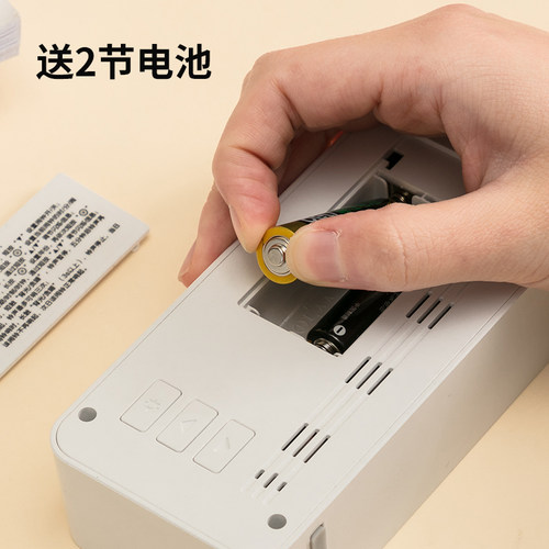 包邮得力8826电子闹钟学生智能温湿度静音夜光床头时钟简约北欧风 - 图3