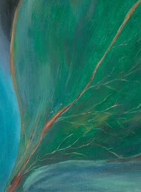 李玉沙 现代简约绿色植物叶子小清新装饰画客厅玄关背景墙挂画