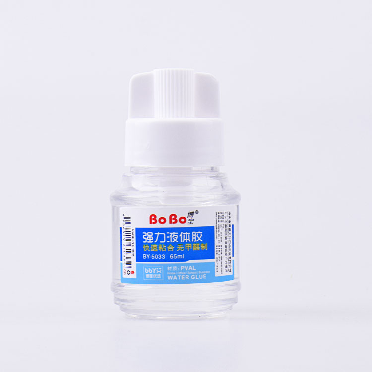 博宝牌液体胶水 5033液体胶水带刷子 办公手工纸张易粘胶水65ml - 图3