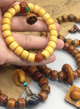 正品包邮饰品藏式保真牦牛骨佛珠