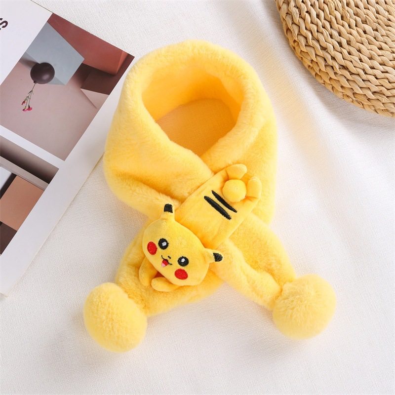 儿童围巾女款2025新款宝宝秋冬季加厚保暖毛绒围脖韩版卡通可爱风,淘宝优惠券,粉丝福利购,淘宝优惠卷